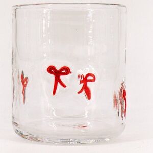 Red Bows Icon Drinking Glass 16 Ounces Madison Home Holidays Christmas coquette